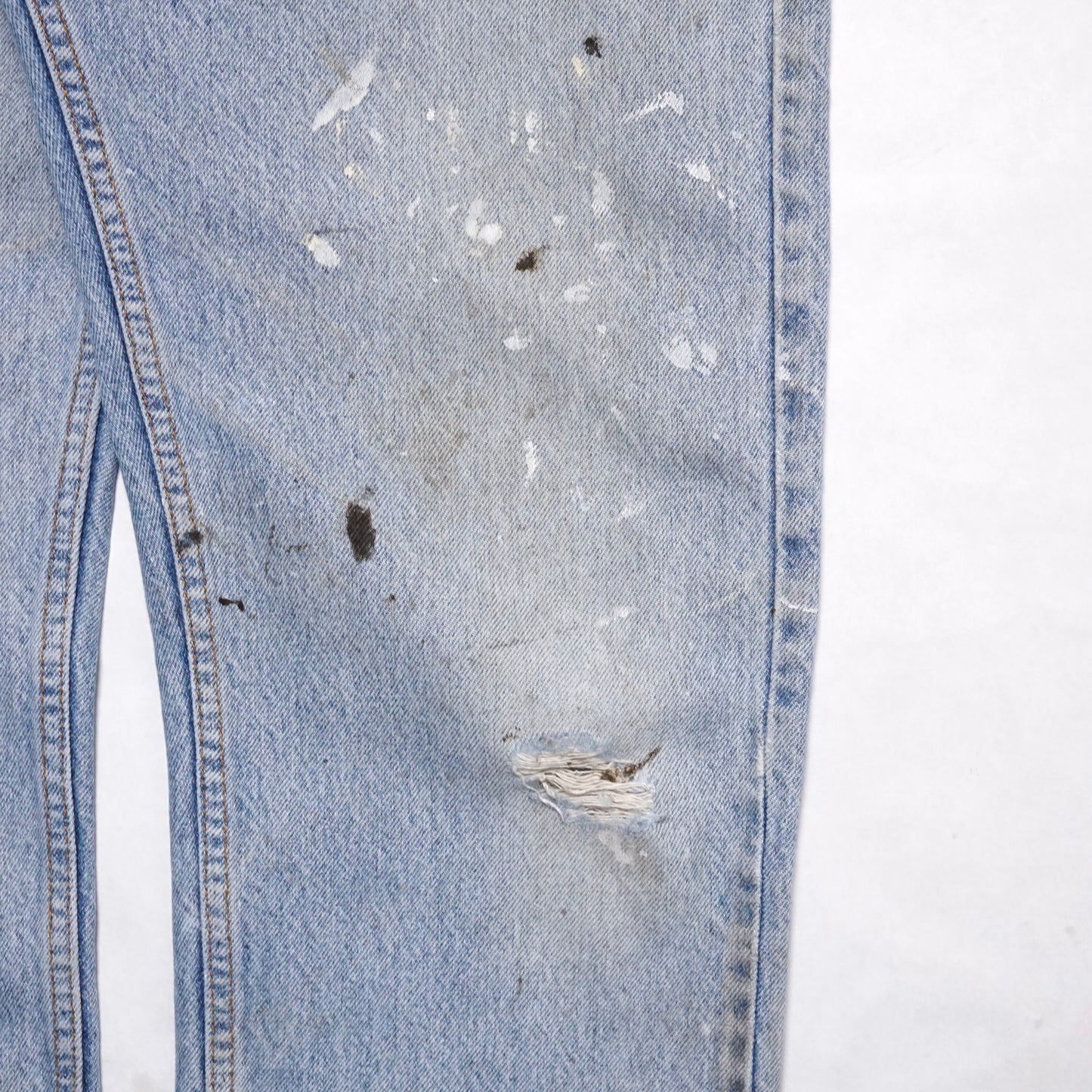 1990s Levi 505 Orange Tab "Paint Splatter" Size: 36W/32L