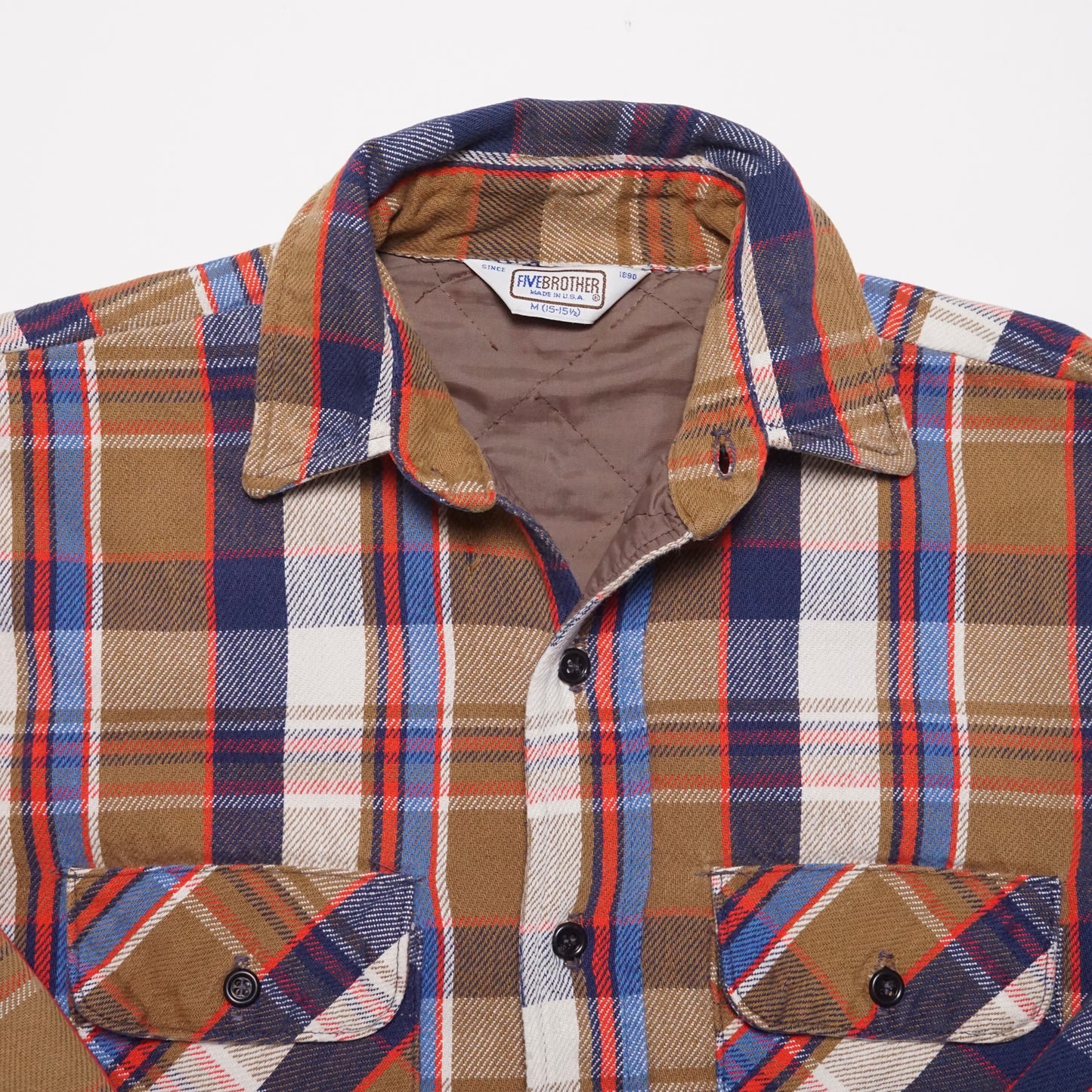 1980s Five Brothers Cotton Flannel Size: M