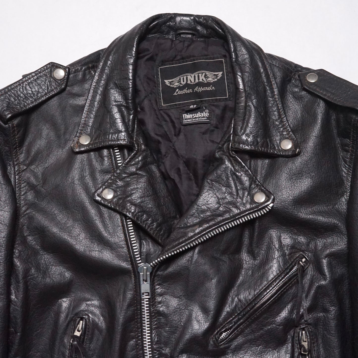 2000s Motorcycle Leather Jacket Size: M