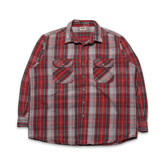 1990s Five Brothers Cotton Flannel Size: XL