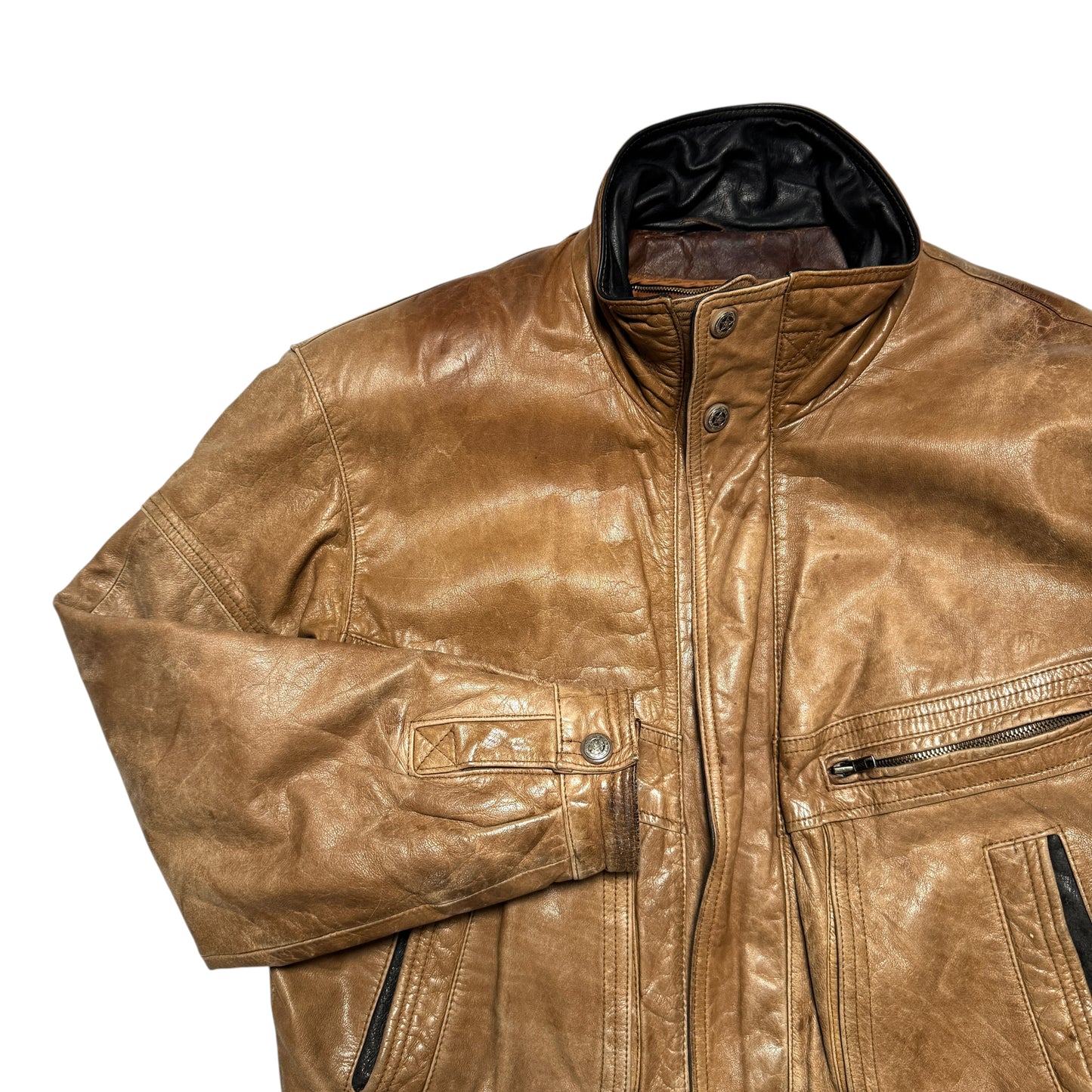1980s Reed Leather Bomber Jacket Size: M/L