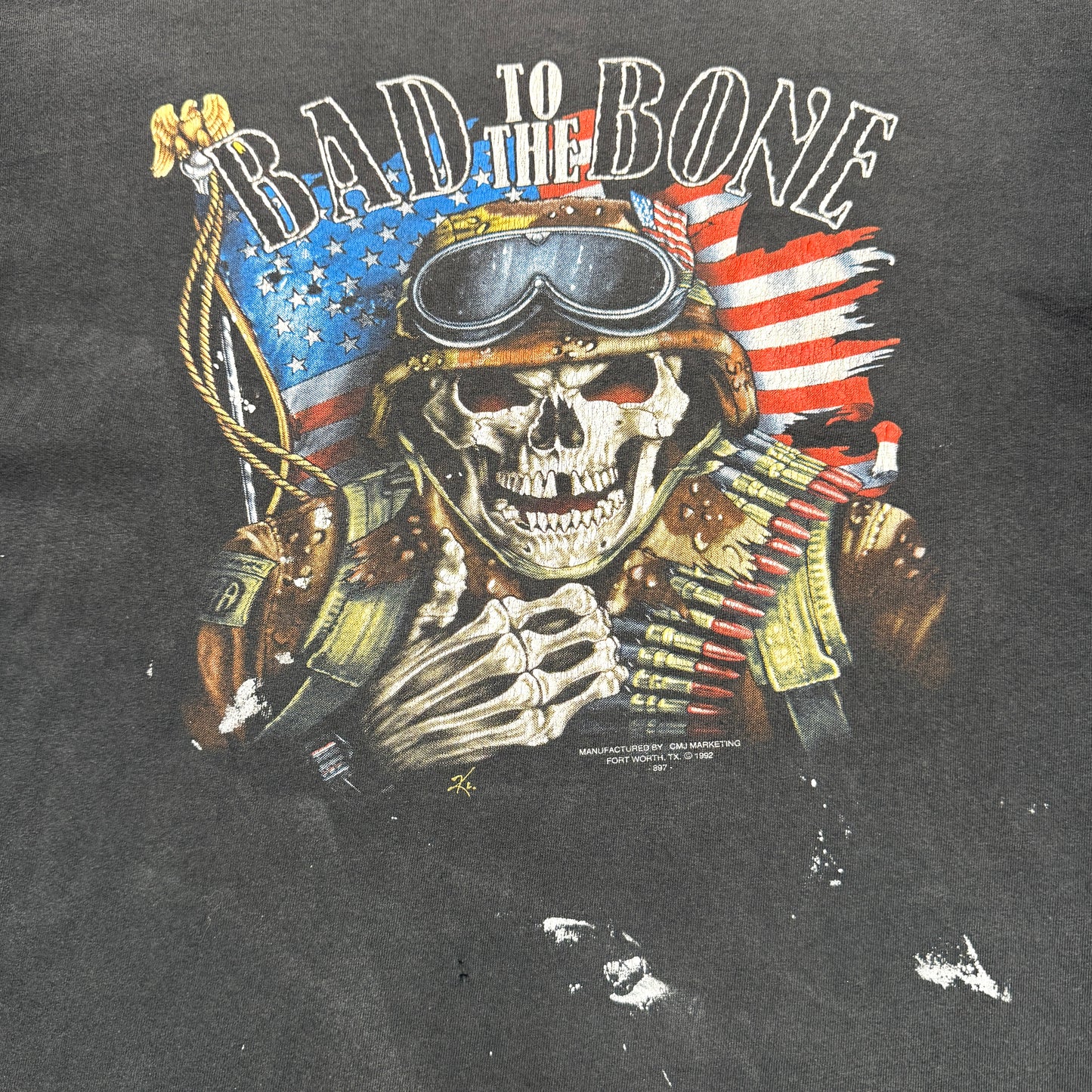 1990s Bad To The Bone "Faded" Size: L/XL