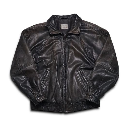 1980s Andrew Marc Leather Jacket "Black" Size: M