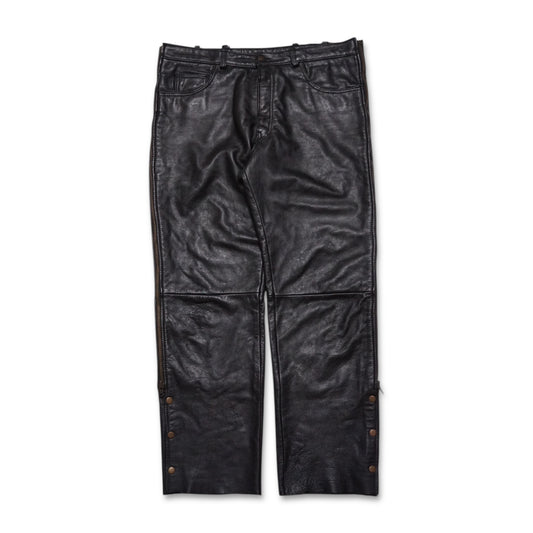2000s Leather Motorcycle Pant Size: 38W/30L