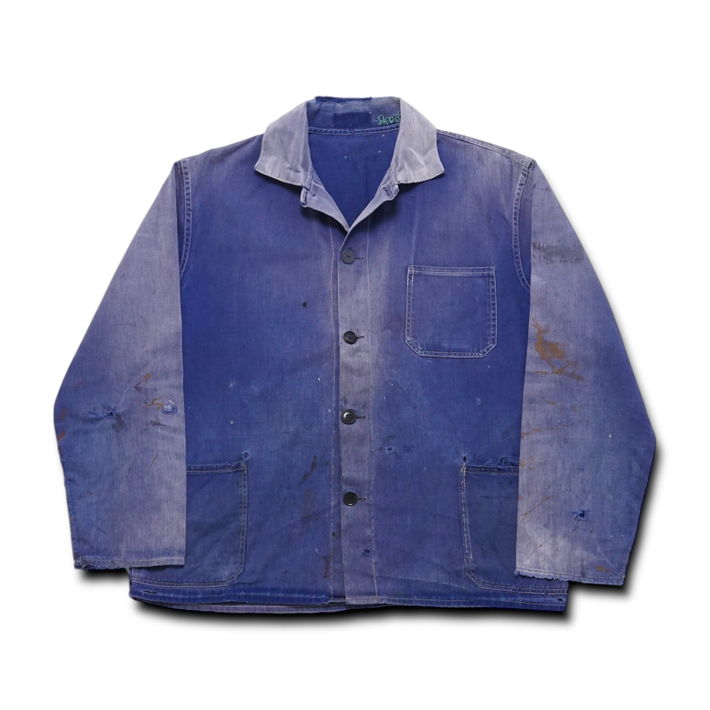 1940s French Chore Jacket "Sunfade" Size: M/L