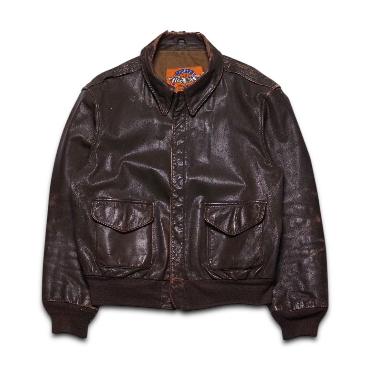 1990s Cooper A-2 Flight Jacket Size: L