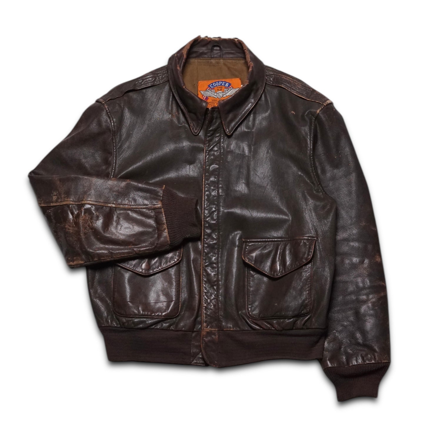 1990s Cooper A-2 Flight Jacket Size: L