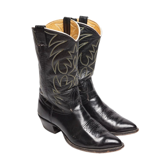 1970s Nocona Western Boot "Black" Size: 9M