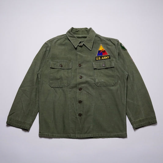1960s Military OG-107 Fatigue Over Shirt Size: L