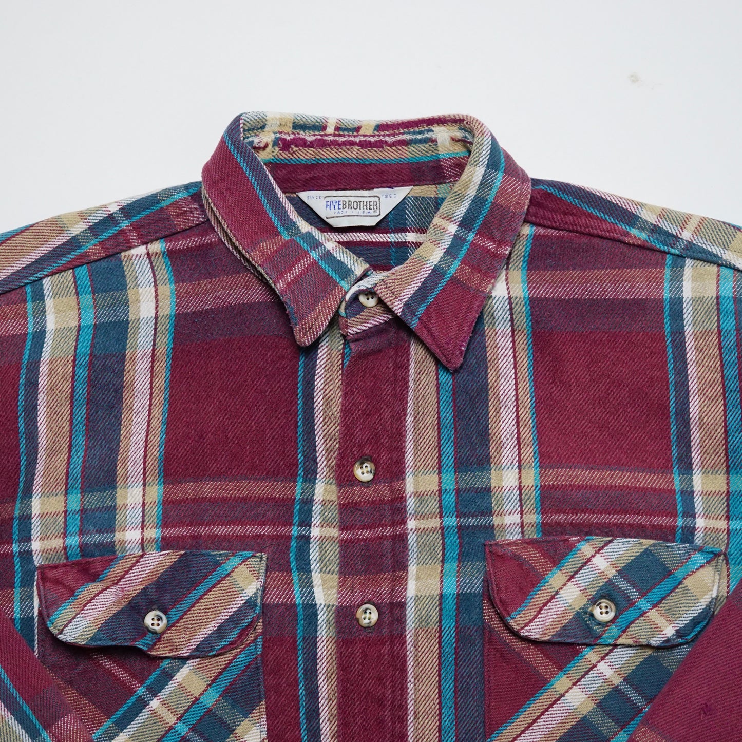 1990s Five Brothers Cotton Flannel Size: M