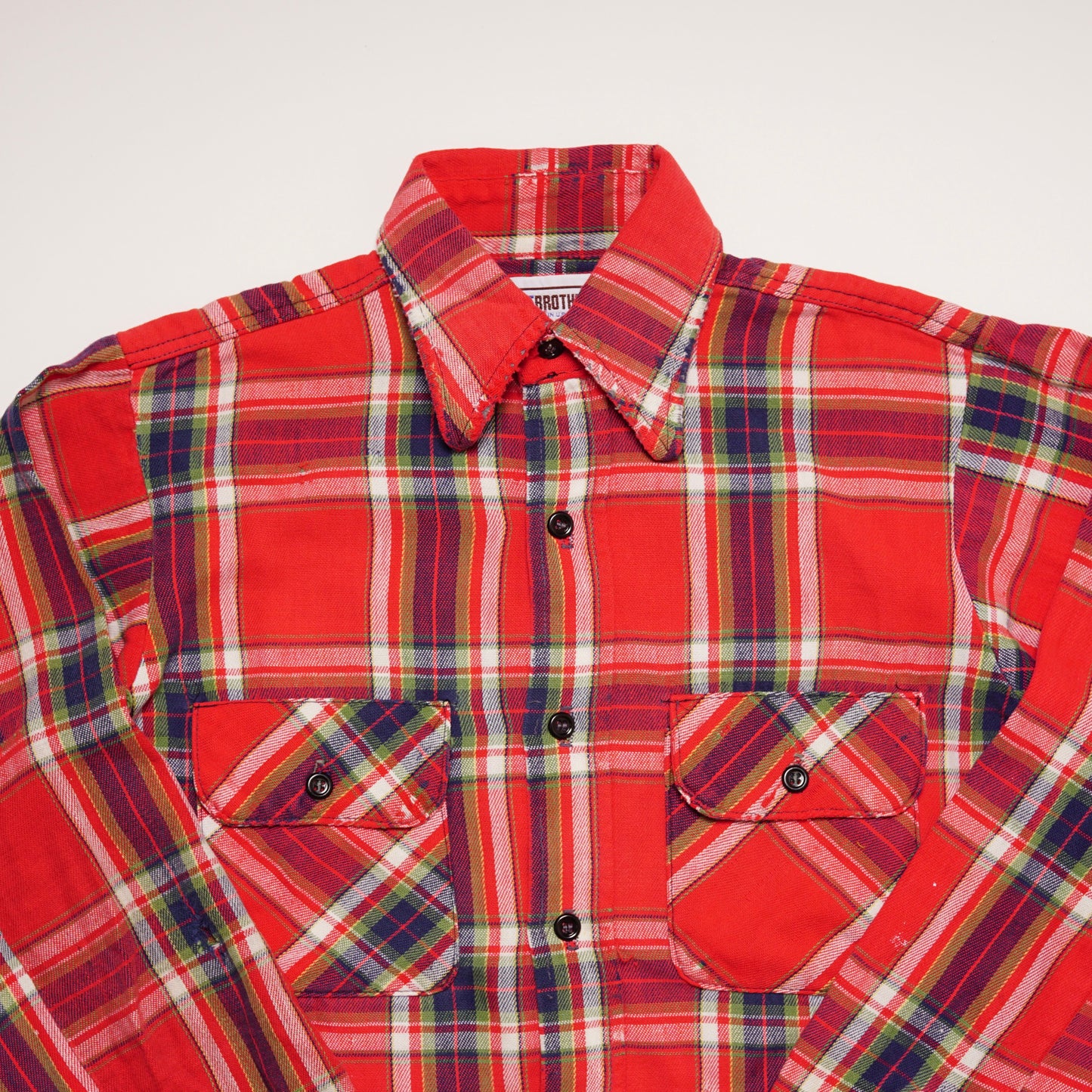 1980s Cotton Flannel "Distressed" Size: S/M