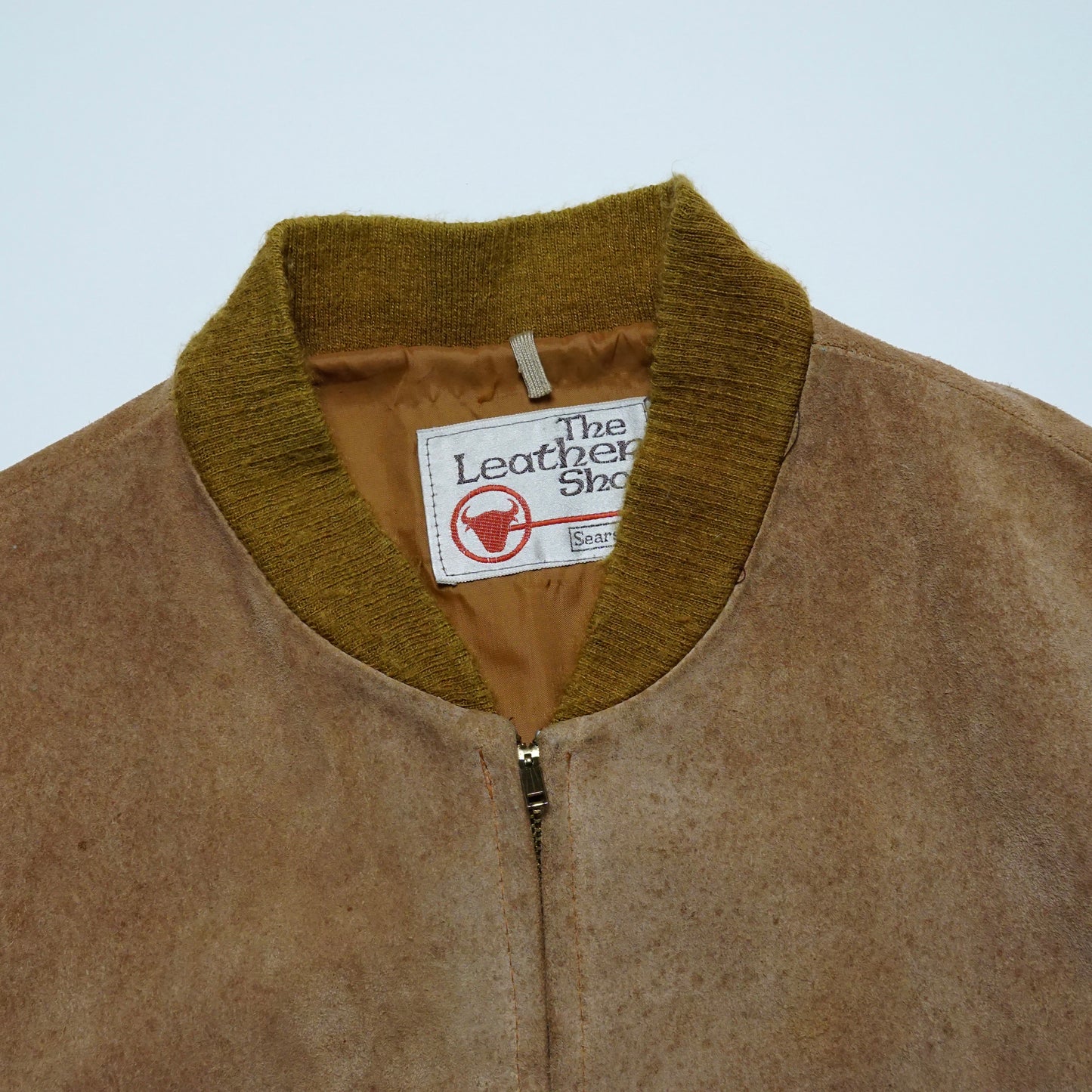 1970s Sears Suede Bomber Jacket "Tan" Size: M/L