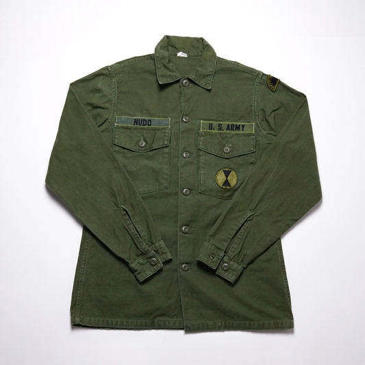 1970s Military OG-107 Fatigue Over Shirt Size: M