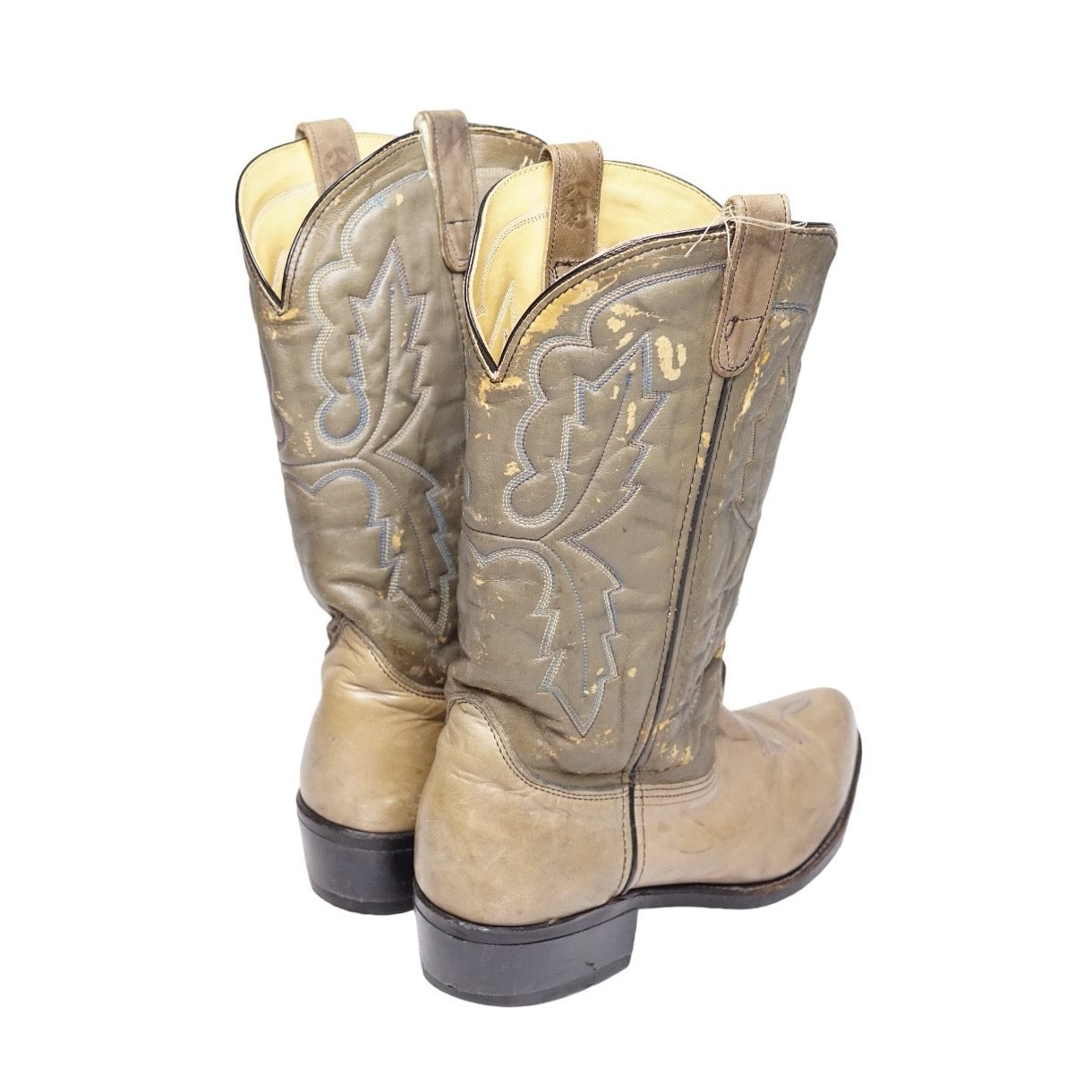 1980s Western Cowboy Boot "Olive" Size: 9M