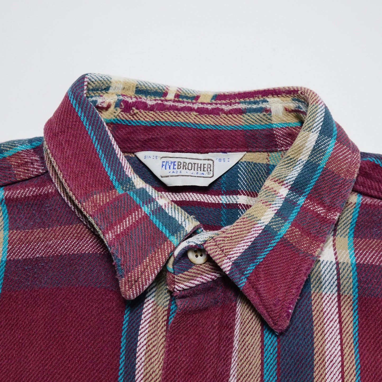 1990s Five Brothers Cotton Flannel Size: M