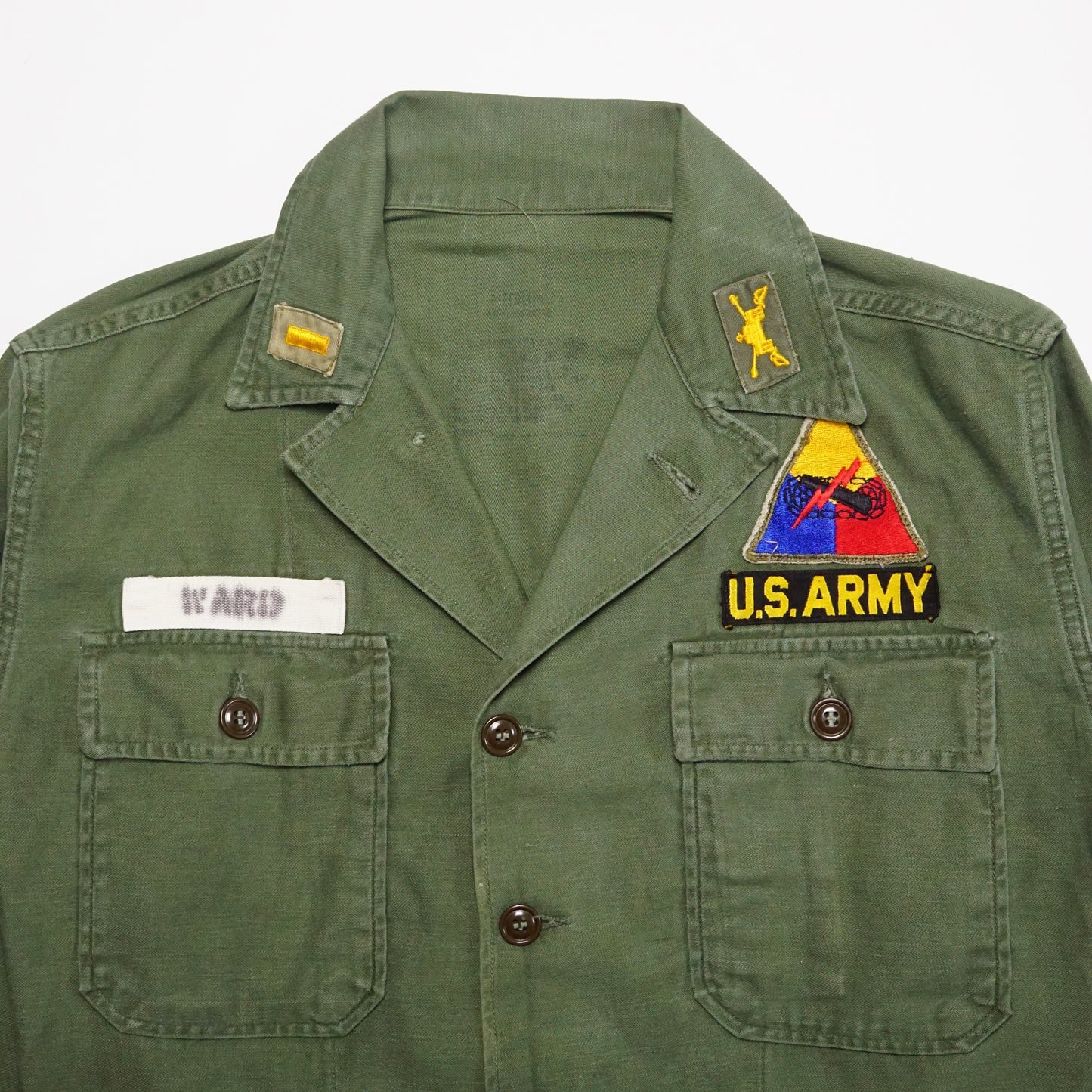 1960s Military OG-107 Fatigue Over Shirt Size: M