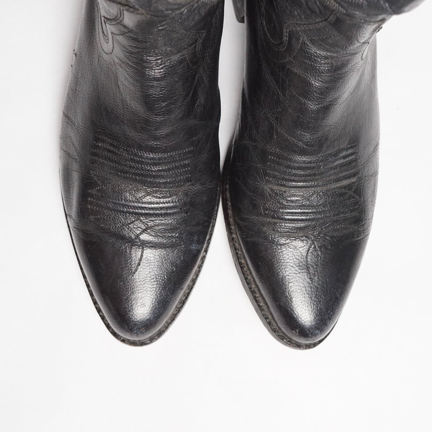 1990s Western Cowboy Boot "Black" Size: 9.5M