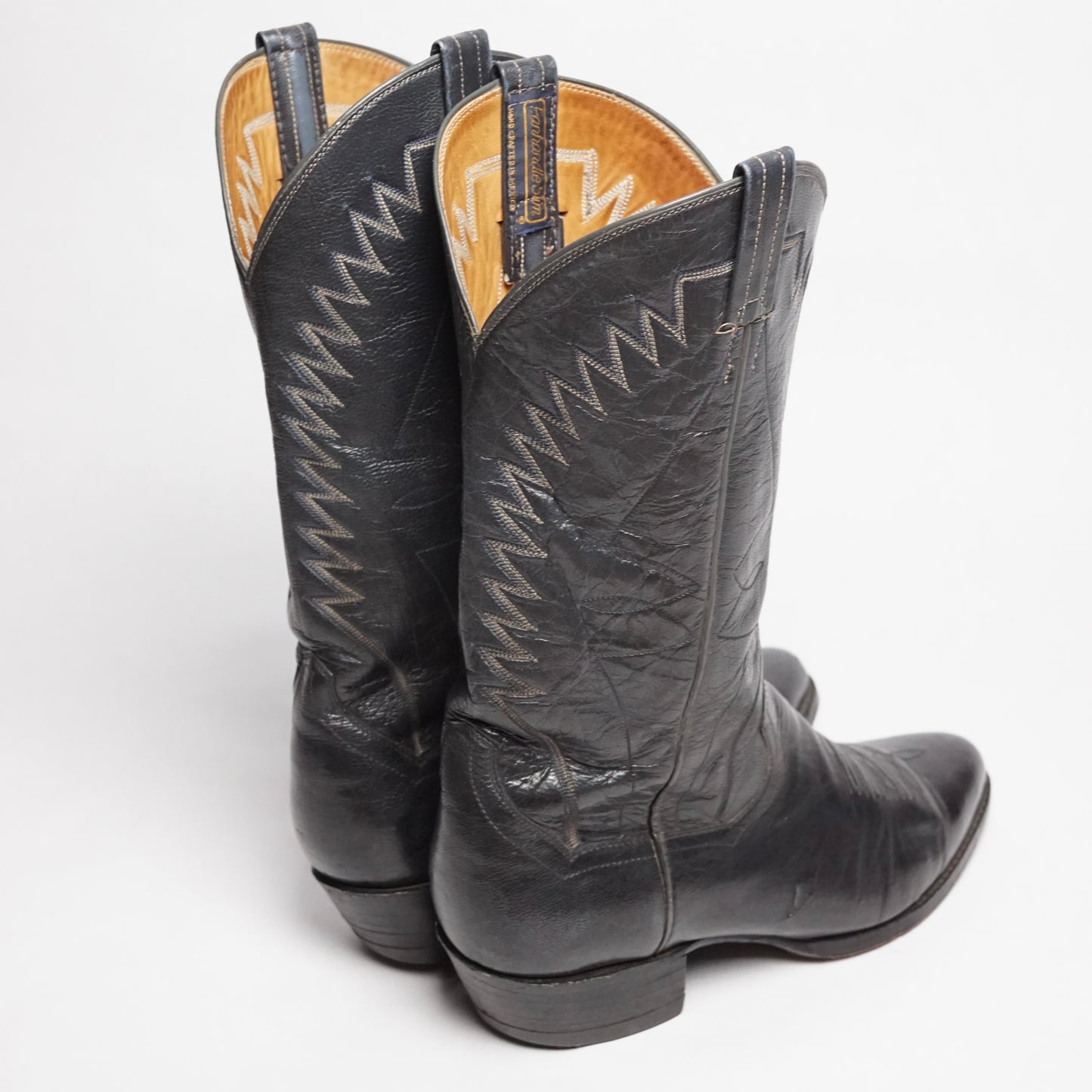 1990s Western Cowboy Boot "Black" Size: 9.5M